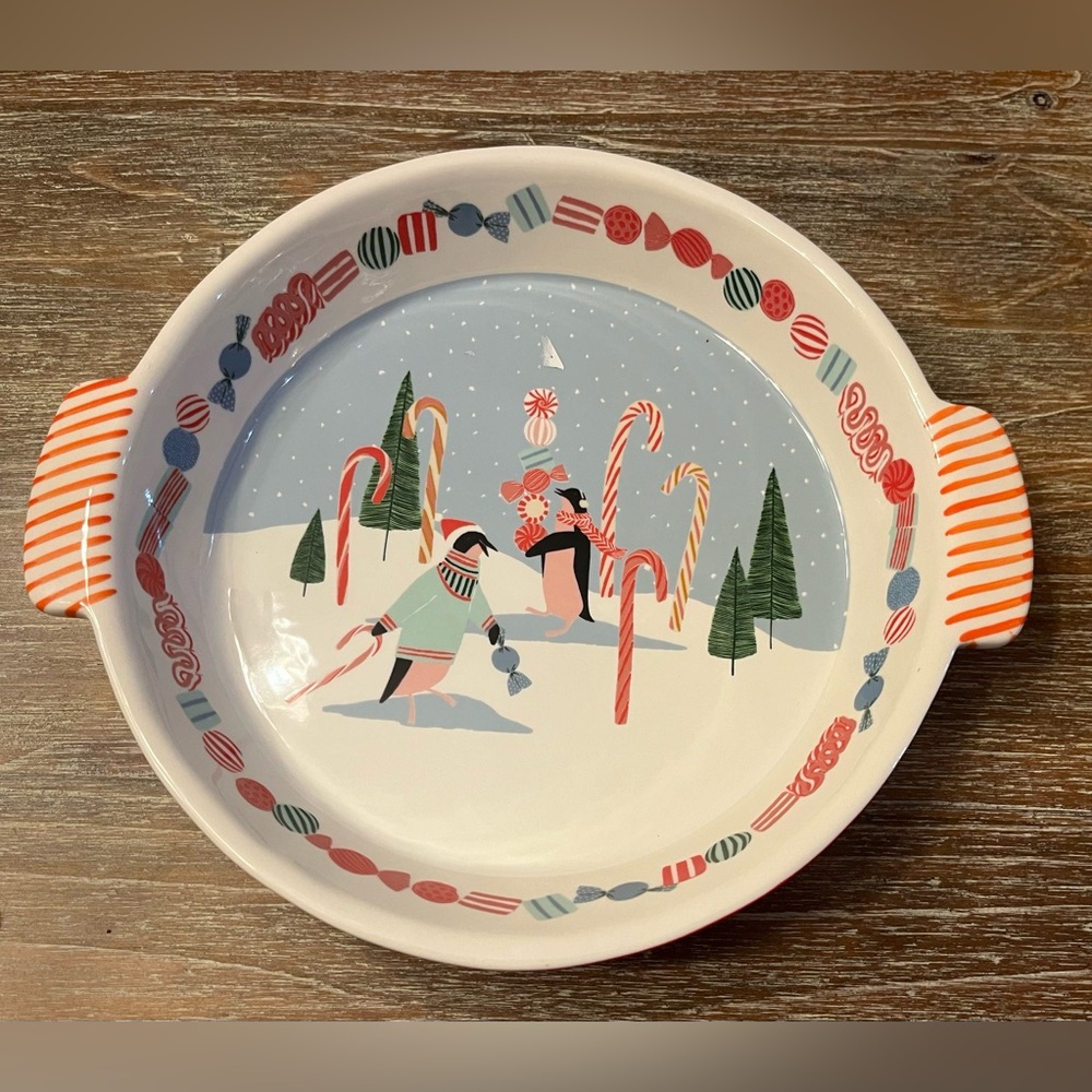ANTHROPOLOGIE GEORGE & VIV VERY MERRY PIE DISH - Picture 4 of 9